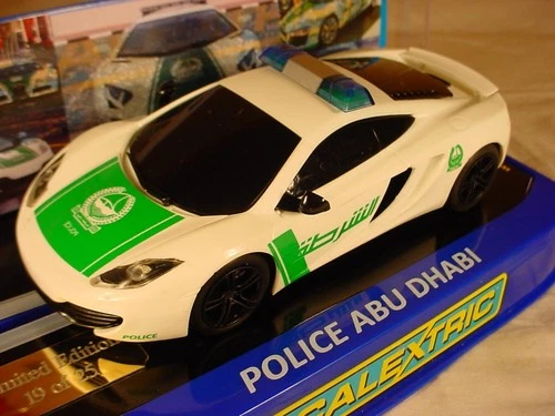 RARE Scalextric McLaren MP4-12C ABU DHABI Police car SCM0010 #19 of 25 cars MB