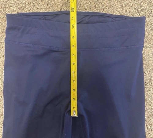 UltraCool by Fabletics Blue Silver Reflective Cropped Leggings Zip Pocket L ~EUC - Picture 8 of 10