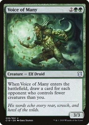 1x Voice of Many - Commander 2019 - NM  -  MTG