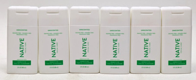 Native Sensitive Facial Cleanser Unscented Travel Size 3 oz ~ Pack Lot of 6