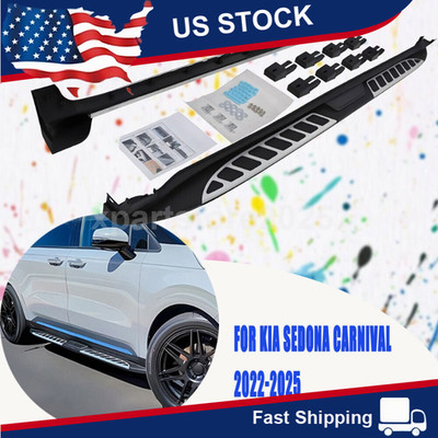 For Kia 2022-2026 Sedona Carnival Running Boards Side Steps Nerf Bar Pedal 