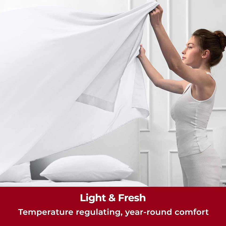 Комплект из 4 простыней серии 2000 с мягкими глубокими карманами Twin King Queen - Изображение 4 из 4