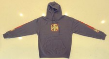 West Coast Choppers Iron Cross Flame Sleeves Hoodie Black