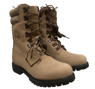 Timberland Super Boot Premium Waterproof Medium Beige Nubuck Men's Size 9