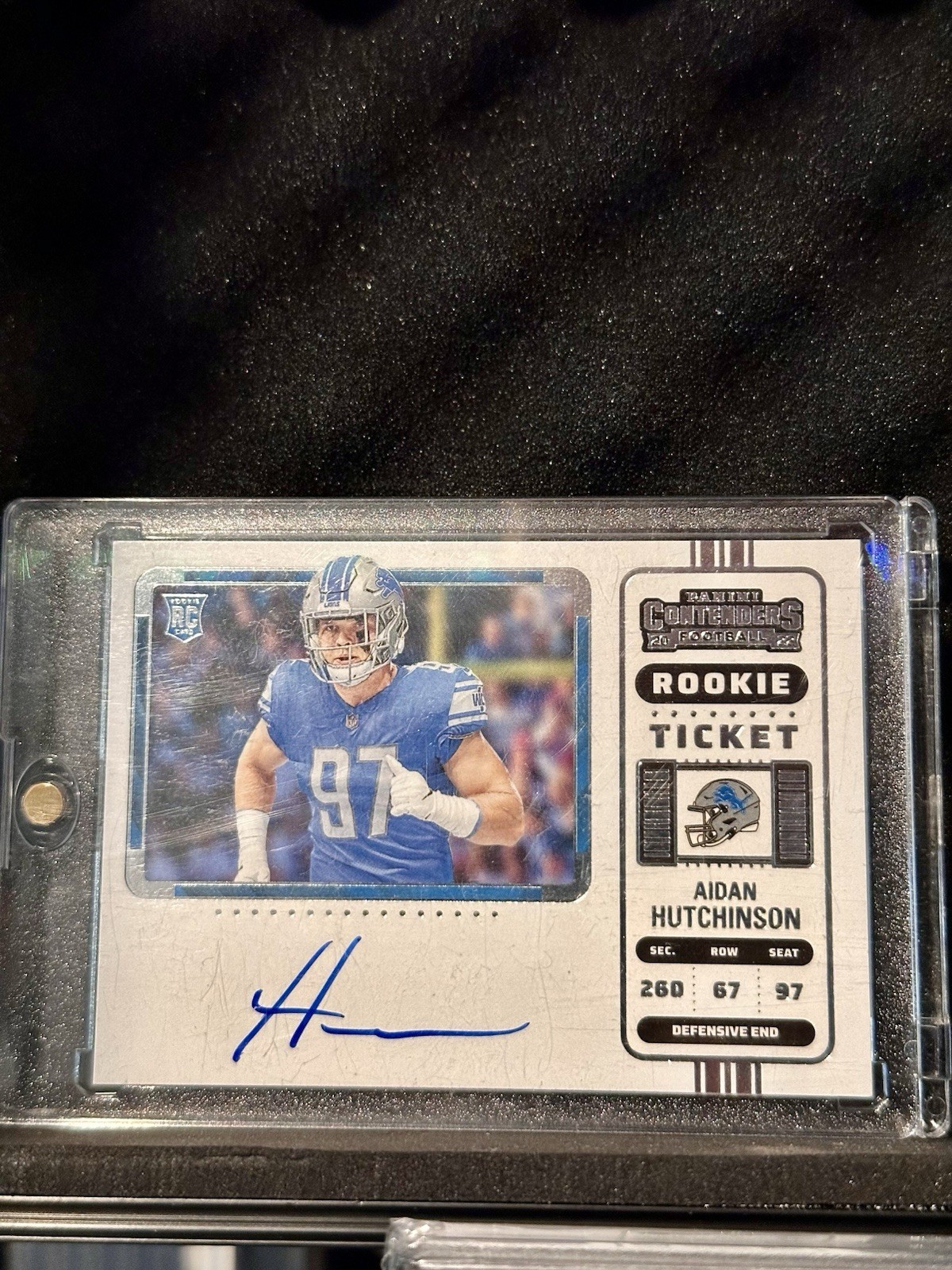 2022 Panini Contenders Rookie Ticket RPS Variation Aidan Hutchinson Auto #102 RC