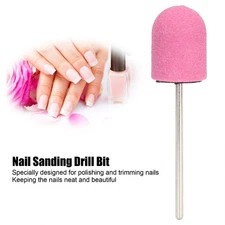 Nail Art Sanding Cap Nail Drill Bits Polishing Grinding Sanding Bands Set Pink