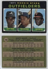1971 Topps High # Dusty Baker Tom Paciorek Don Baylor #709 Rookie RC