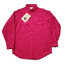 Vtg Carhartt Shirt Mens Large Red Rugged Outdoor Wear Button Up Long Sleeve NWT