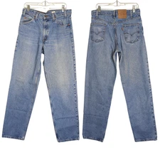 Vintage 90's Relaxed Levi's 550 Orange Label Jeans Men's 34x34