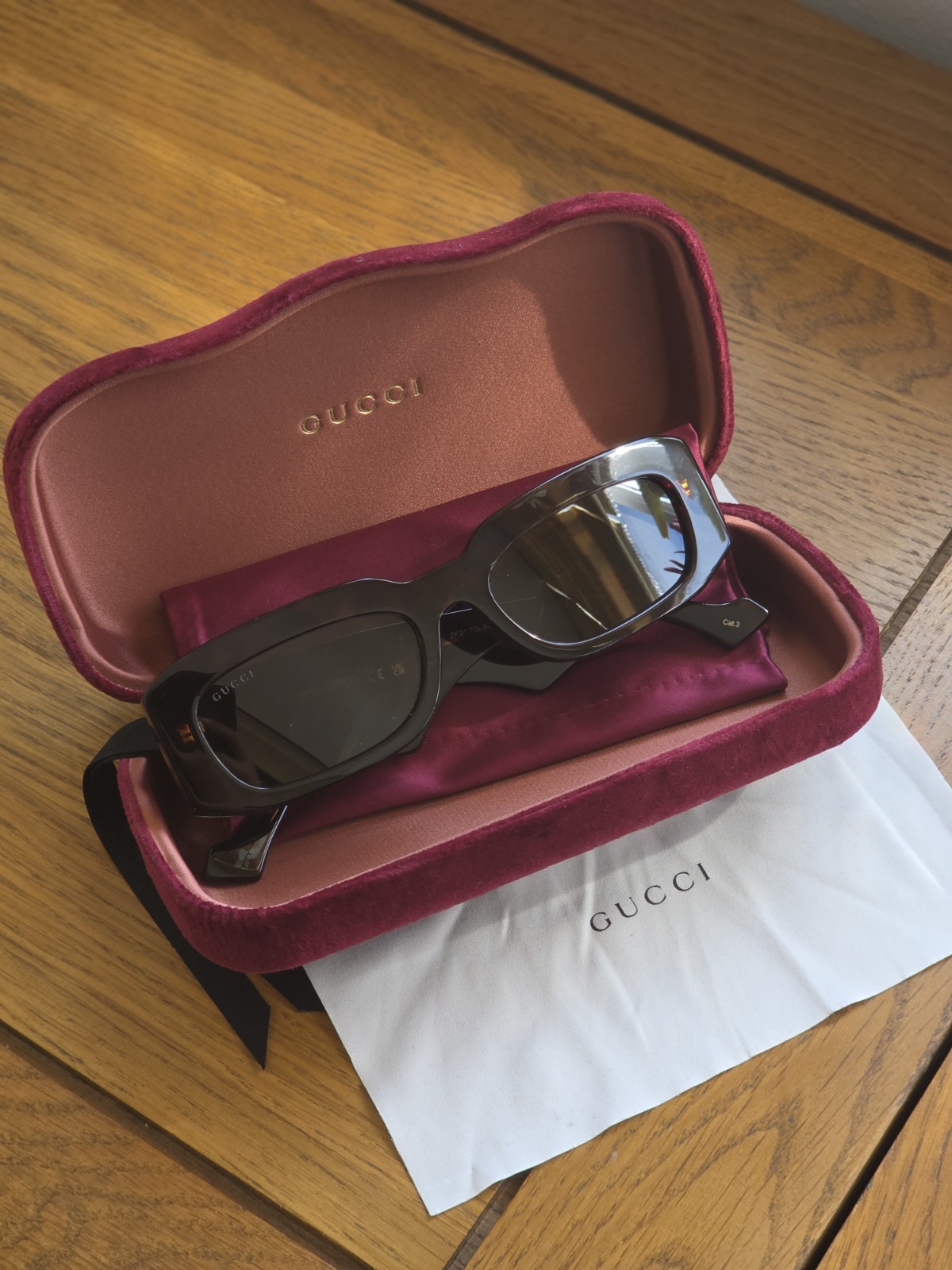 Gucci • Rectangle Frame Sunglasses • Tortoise She… - image 1