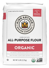 King Arthur 100% Organic All-Purpose Flour, Unbleached, 5 Lb Bag - Non-Gmo Proje