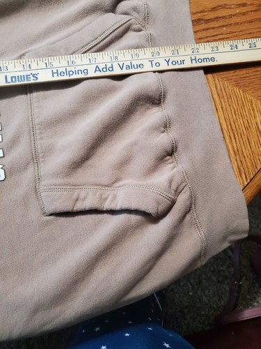 Abercrombie Pullover Hoodie Unisex Kids Size 11/12 Tan Long Sleeve Front Pocket - Picture 7 of 10