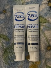 Croent 7.5 nHAP White Tooth Repair Hydroxyapatite Toothpaste Lot Of 2 Exp 1/28