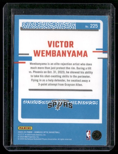 2023-24 Donruss Optic #225 Victor Wembanyama - Bild 2 von 2