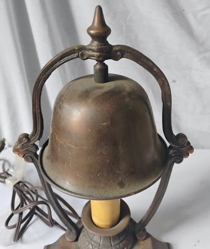 VINTAGE DELITE CO. ART DECO COPPER FLASH NIGHT LIGHT LAMP DESK BANKERS LAMP 4612 - Picture 2 of 8