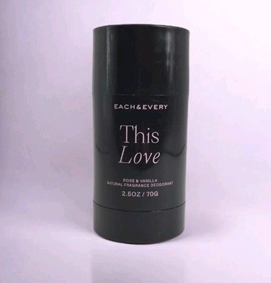Each And Every Rose Vanilla This Love Deodorant Aluminum Free 2.5 oz All Natural