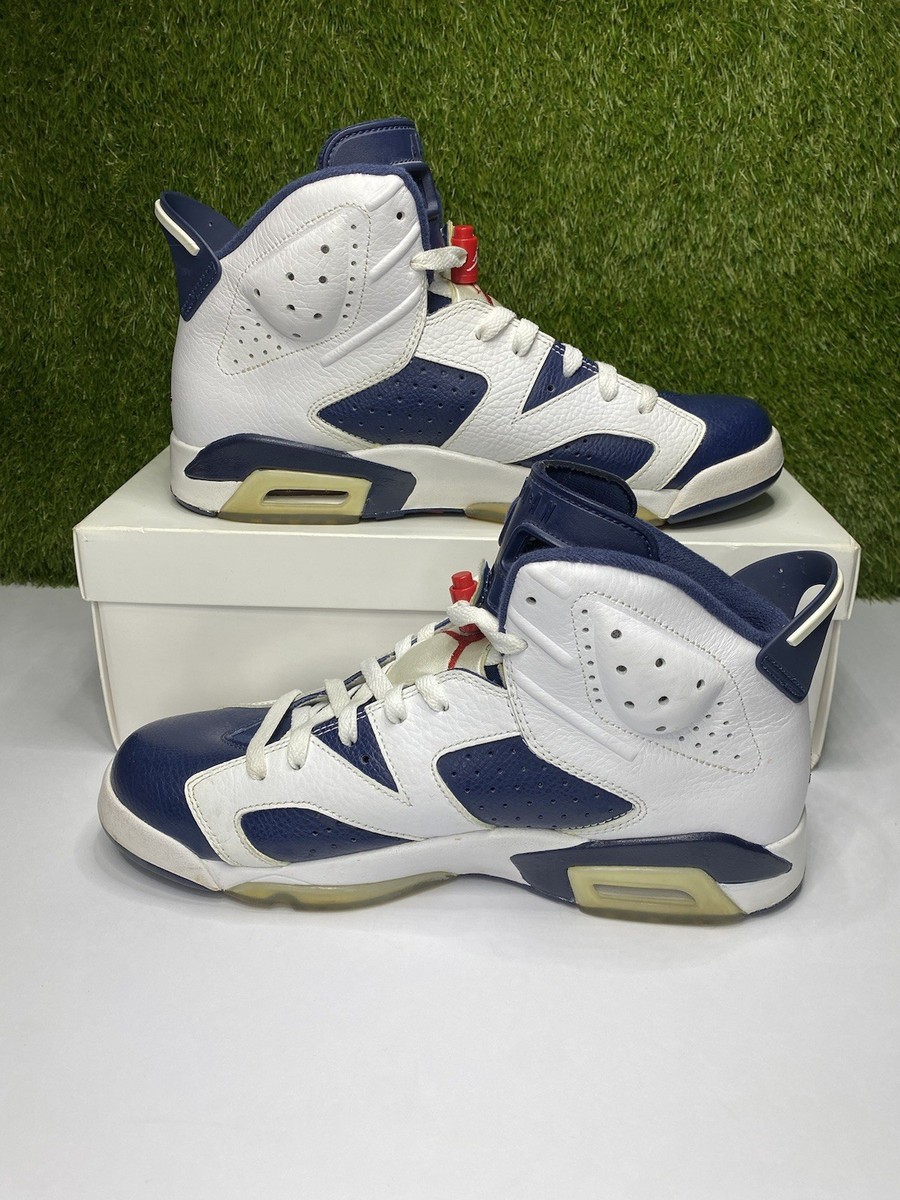 Air Jordan 6 Olympic Retro Size 10.5 Mens White Blue Sneakers 2012
