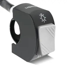 Handlebar Switch Light Switch with On Off Push Button for Motorcyc Color: Grey