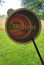 RADIO CAROLINE WINDOW STICKER 1970s GENUINE ORIGINAL UNUSED ULTRA RARE MINT