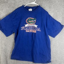 Florida Gators Shirt Mens Large Blue NCAA Football Adidas Graphic Tee UF