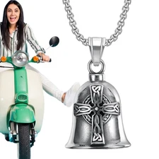 Bike Motorcycle Luck Bell For Biker Good Luck Riding Bells With Hanger Keychain