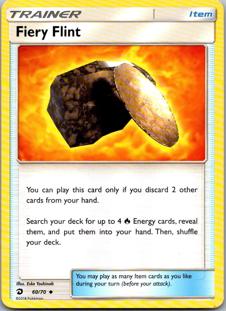 Fiery Flint 60/70 Uncommon Dragon Majesty Pokemon Lightly Played