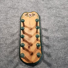 Vintage Bathroom Towel/Washcloth Holder Floral Green Accents