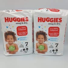 Lot Of 2 Huggies Baby Snug And Dry Size 7 15 Ct Each  30 Diapers Total 