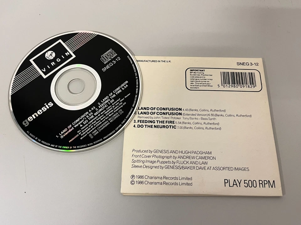 Genesis – Land Of Confusion - gatefold Maxi CD Single © 1986 (SNEG 3-12) - Bild 2 von 2