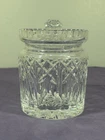 Vintage Waterford Crystal Lismore Biscuit Barrel Cookie Jar With Lid AS IS