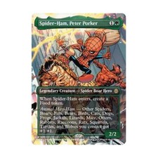 WOTC Marvel's Spider-Man Spider-Ham, Peter Porker (Borderless) (R) (Foil) NM
