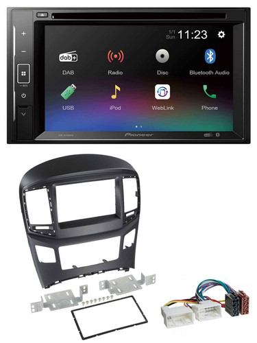 Pioneer Bluetooth MP3 USB 2DIN DAB DVD Autoradio für Hyundai H1 ab 2015 schwarz - Bild 1 von 6