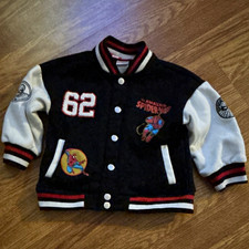 Marvel Amazing Spider-Man Boys Varsity Snap Jacket 4T Pockets Black/White/Red