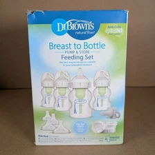 Dr. Brown's Anti Colic Wide Neck Baby Bottle 5oz Gift Set BPA Free 0m+