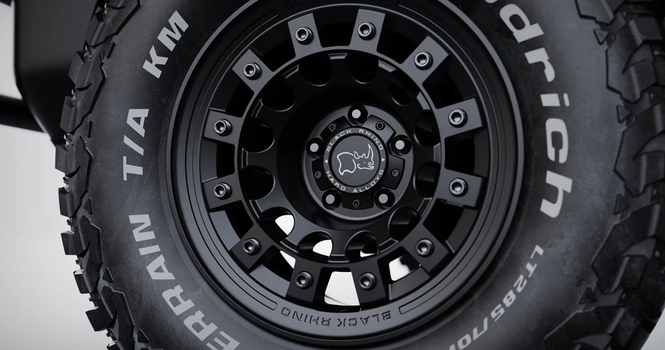 Black Rhino Fuji 17x9 6x5.5 Matte Black Wheel 17" -12mm For Ford Toyota Rim - Image 4 of 4