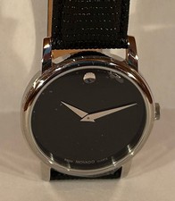 Movado Museum 38mm MO.01.1.14.6000 Black Dial Quartz Unworn Box
