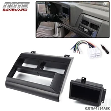 RADIO SINGLE DIN DASH KIT POCKET BEZEL FIT FOR 1988-1994 CHEVY GMC TRUCKS