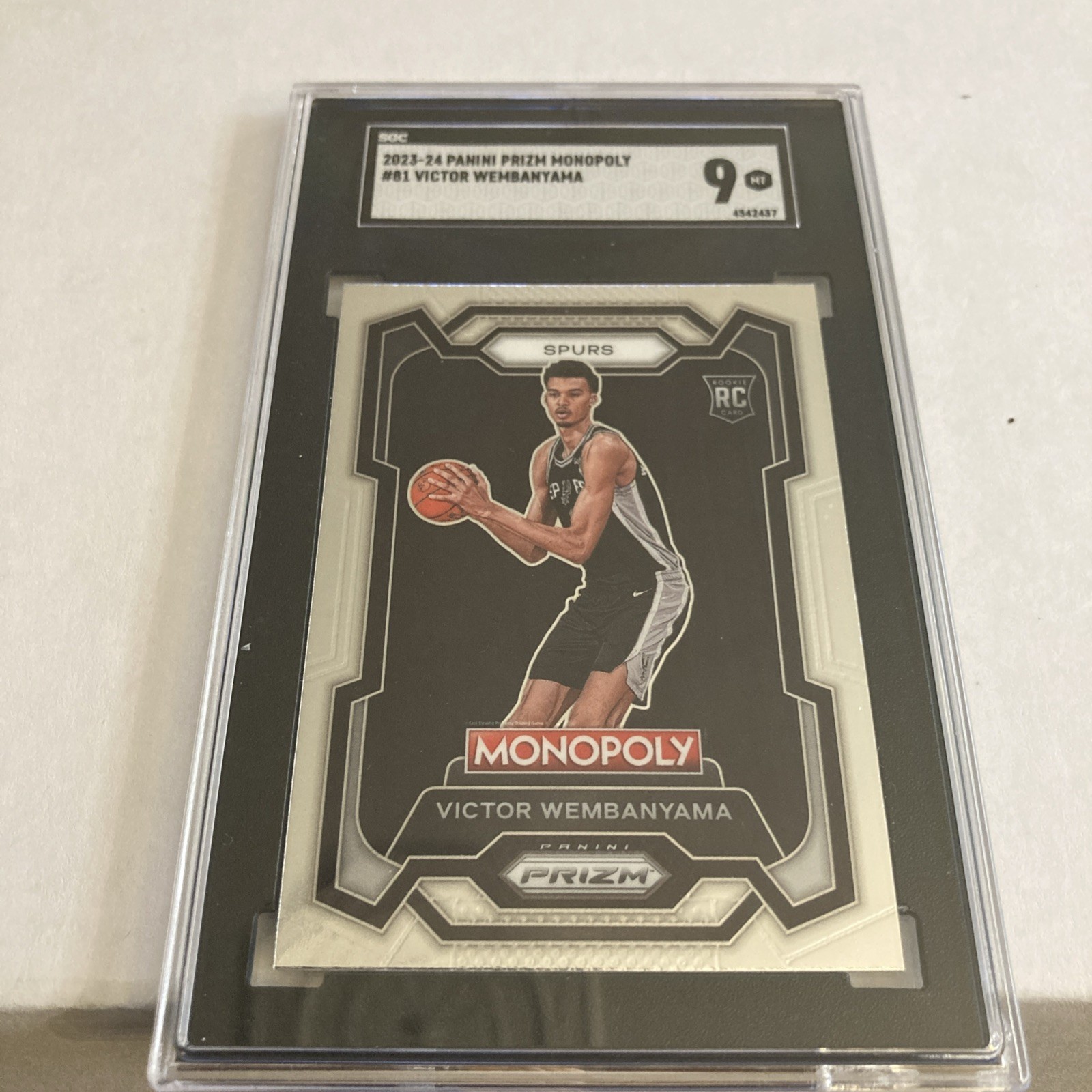 2023-24 Panini Prizm Monopoly - #81 Victor Wembanyama (RC) SGC Graded 9