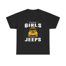Girls Drive Jeeps Tshirt Retro Vibes Offroading Unisex Heavy Cotton Tee