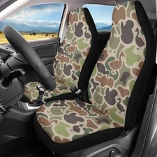  Duck Hunting Camo Front Seat Car Covers Soft Breathable Duck Camo Hunting