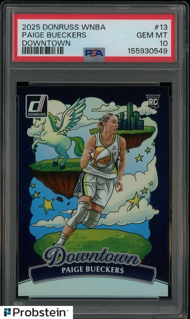 2025 Donruss WNBA Downtown #13 Paige Bueckers RC Rookie SSP CASE HIT PSA 10