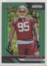 2018 Panini Prizm Rookie Green Prizm Daron Payne #245 0ad