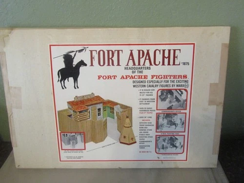RARE Vtg. Marx Johnny West Best of the West " Fort Apache" Playset with Box