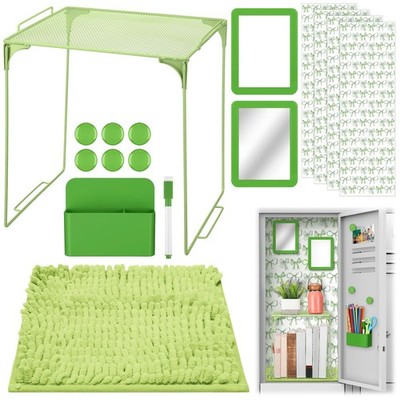 Pinkunn 16 Pcs Locker Accessories for Girls Locker Decor,Playful,Green