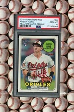 2018 HERITAGE RED INK AUTO #AH AUSTIN HAYS GEM MINT PSA 10 ( LOW POP 7)