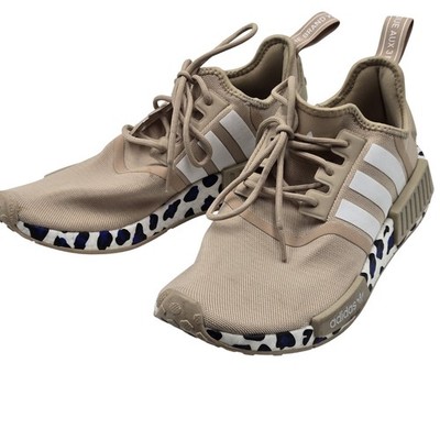 Adidas NMD_R1 Shoes Womens Size 9.5 Beige Animal Print Running GZ8025 Sneakers