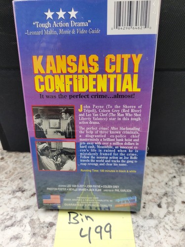 Kansas City Confidential VHS 1995 Action Drama Original Release UAV Corp - Picture 2 of 2