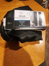 Mainstays Blackout Energy Efficient Grommet Curtain Panel - Black