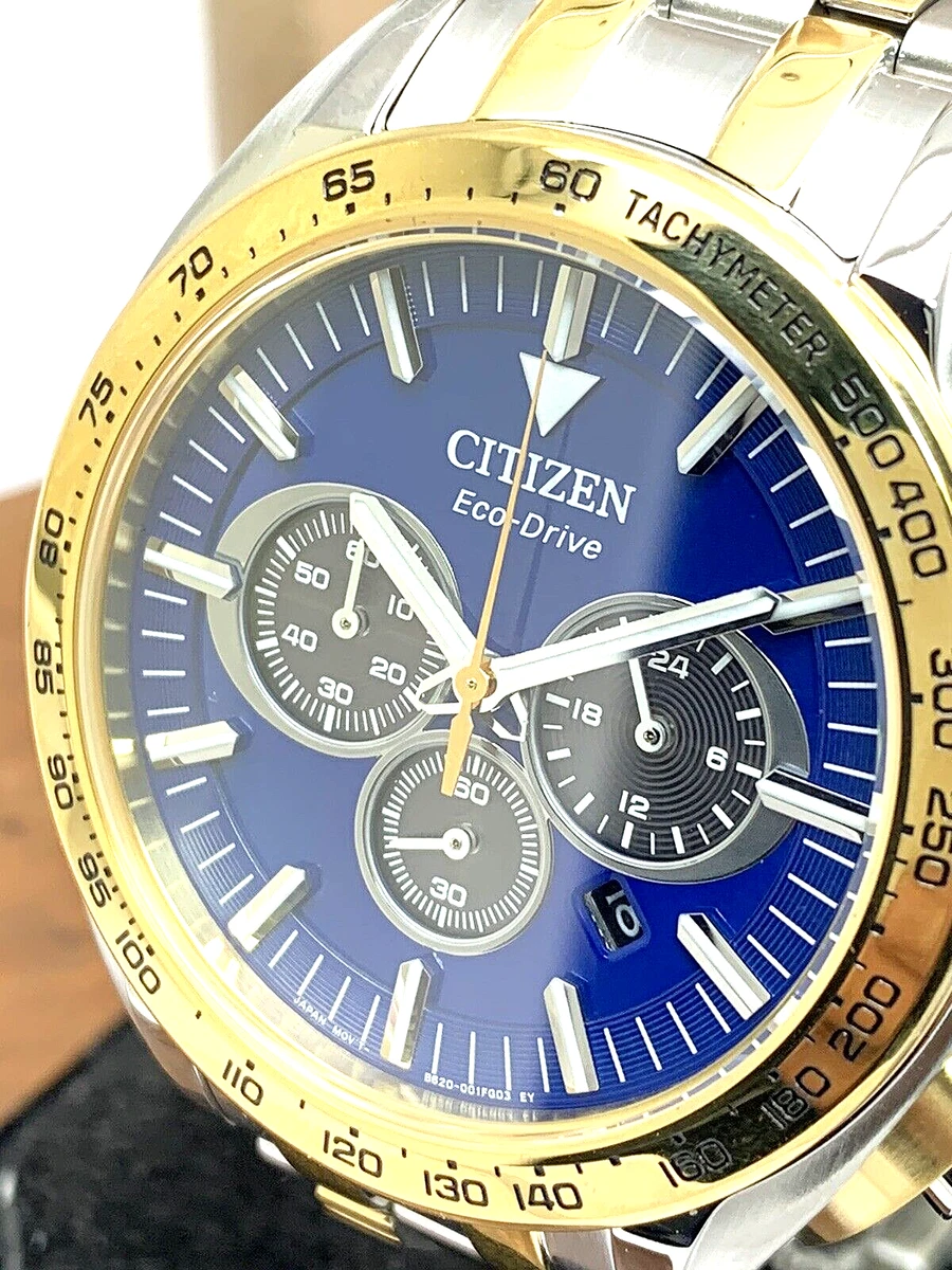 Gold citizen watch blue face sale