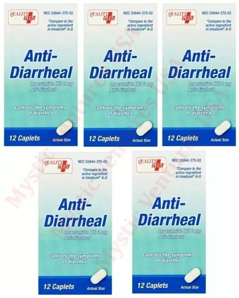 5 BOXES Antidiarrheal Medicine 2mg Tablets Quality Plus EXP 12/28